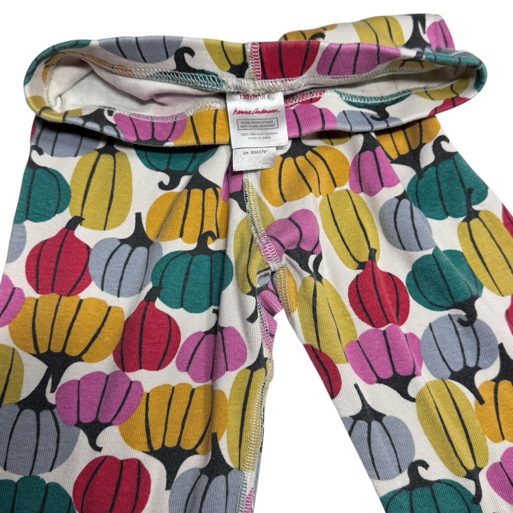 Hanna Andersson Kids Festive Fall Print Pajama Set - Unisex - Size 8 - Picture 2 of 8
